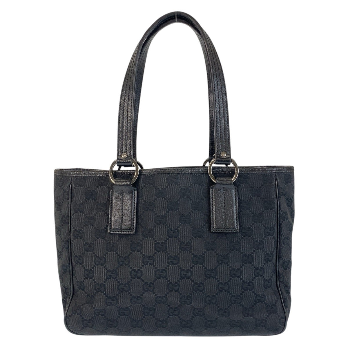 16212
GUCCI グッチ ブラック 黒 GGキャンバス / レザー 113019 トートバッグ ショルダーバッグ  レディース
