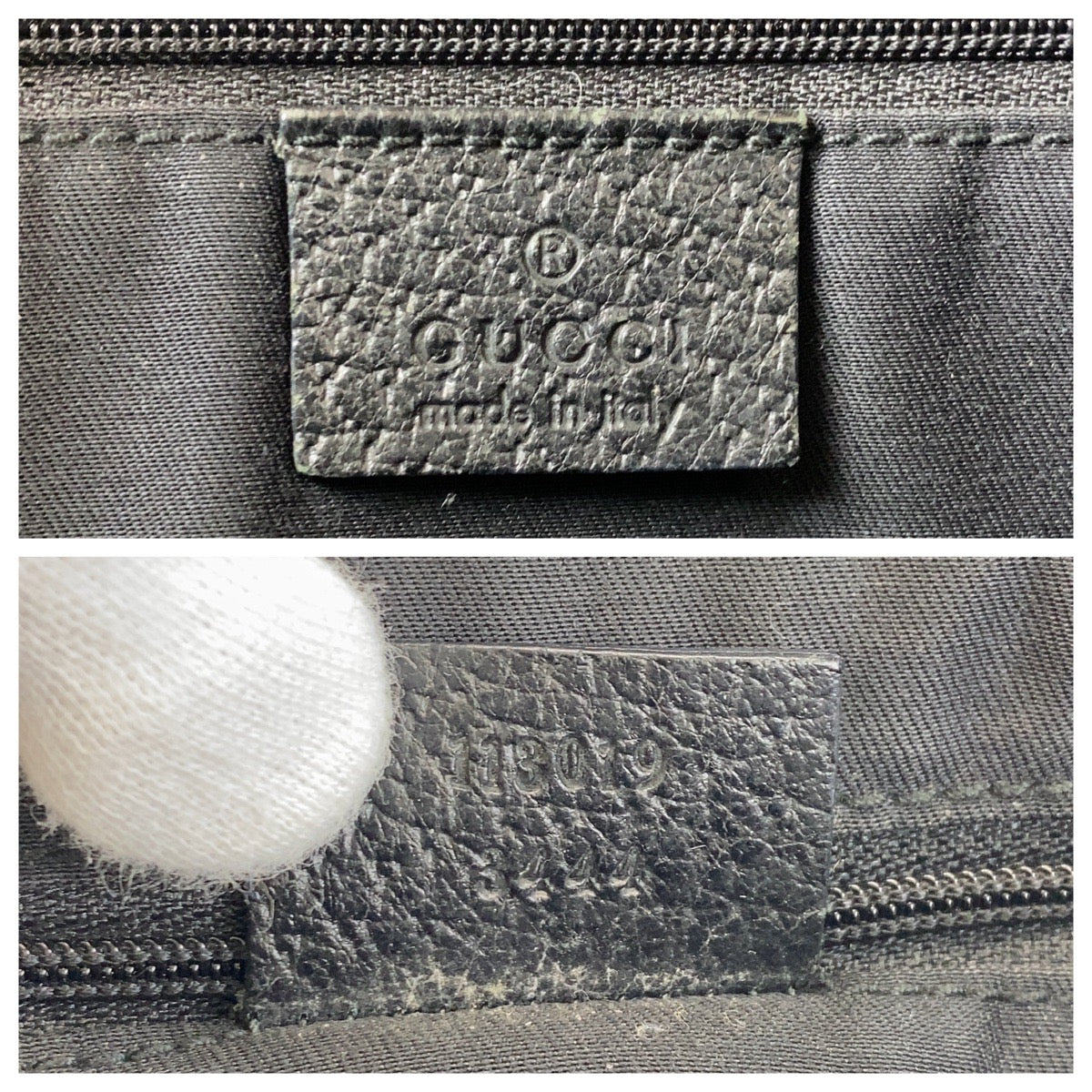 16212
GUCCI グッチ ブラック 黒 GGキャンバス / レザー 113019 トートバッグ ショルダーバッグ  レディース