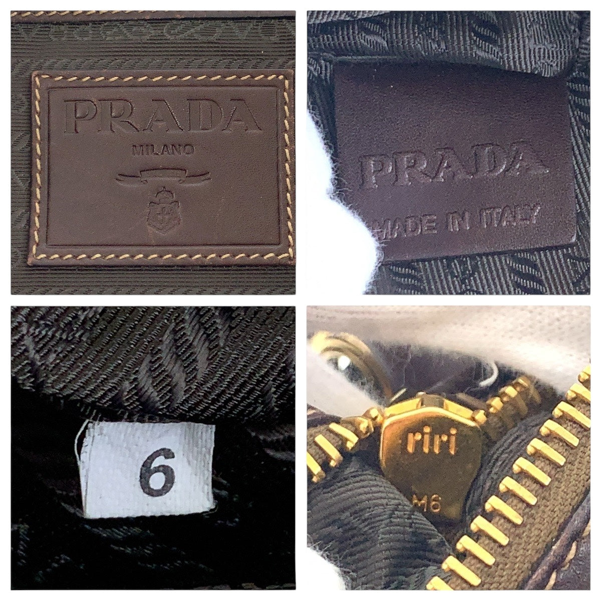 16216
PRADA プラダ ロゴジャガード ブラウン ゴールド金具 キャンバス / レザー ショルダーバッグ  レディース AB30