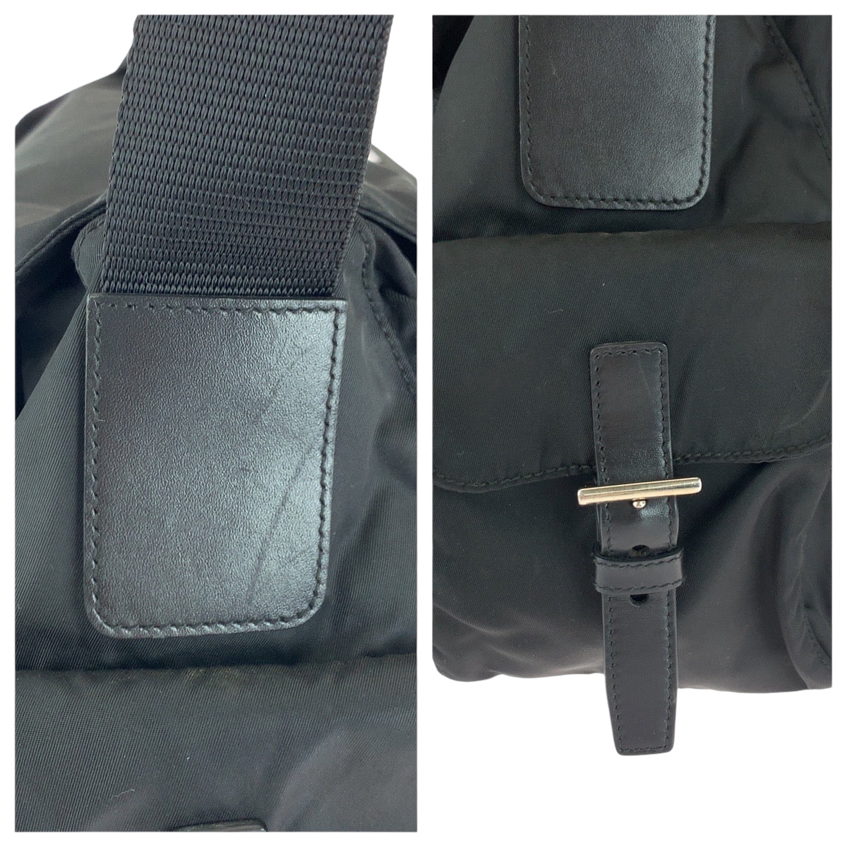 16217
PRADA プラダ テスート 三角ロゴプレート 男女兼用 ブラック 黒 シルバー金具 ナイロン BT0643 ショルダーバッグ メッセンジャーバッグ  メンズ A54