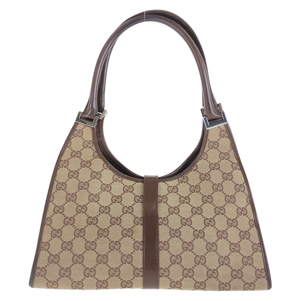 16222
GUCCI グッチ ジャッキー ベージュ ブラウン シルバー金具 GGキャンバス / レザー 002 1067 ショルダーバッグ ハンドバッグ  レディース