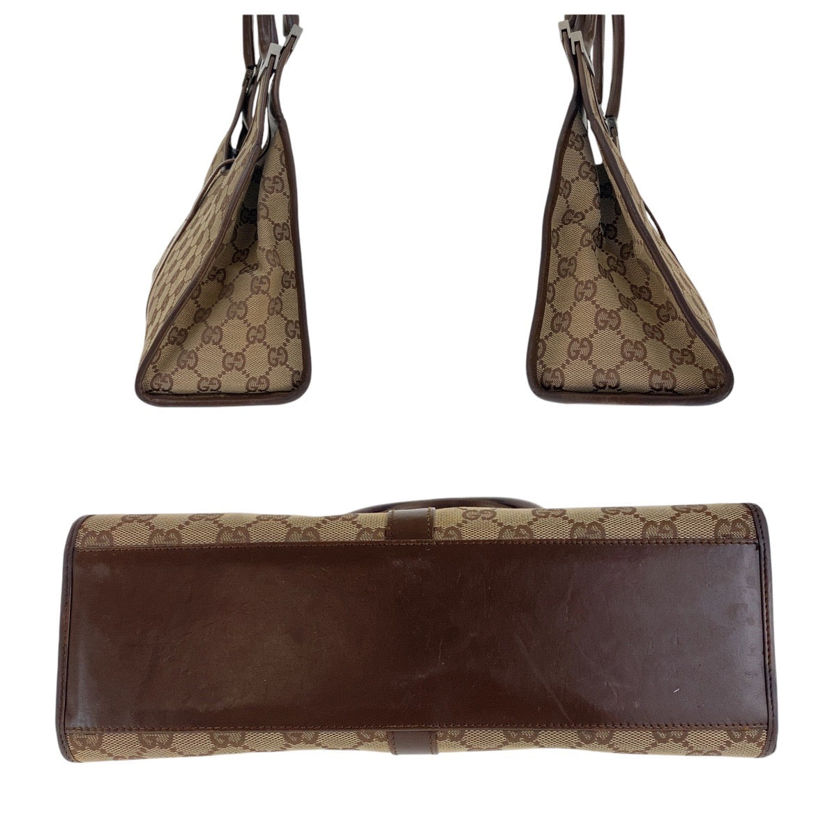 16222
GUCCI グッチ ジャッキー ベージュ ブラウン シルバー金具 GGキャンバス / レザー 002 1067 ショルダーバッグ ハンドバッグ  レディース