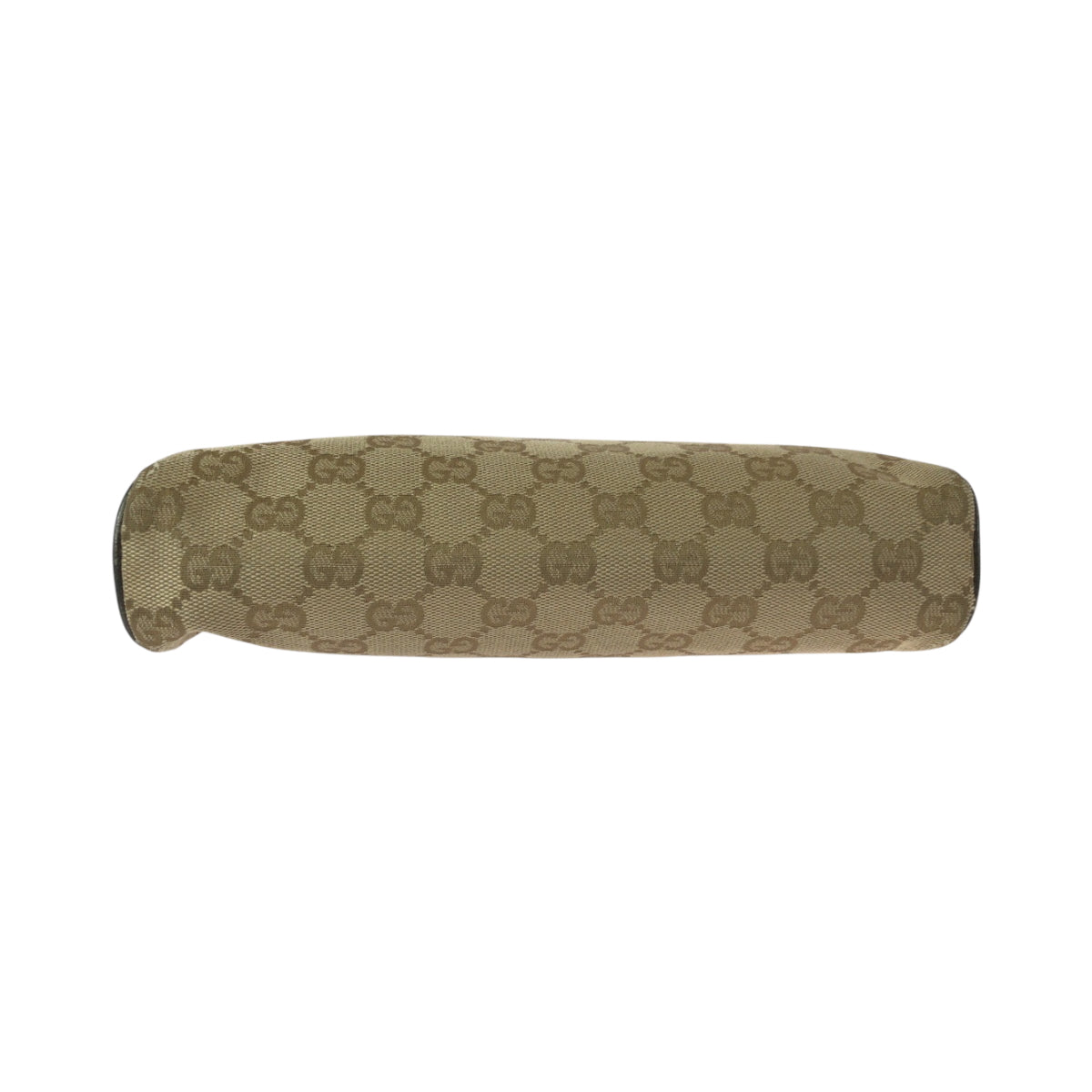 16225
GUCCI グッチ ブラウン メタリックカーキ グレー ゴールド金具 キャンバス 145750 ハンドバッグ アクセサリーポーチ  レディース