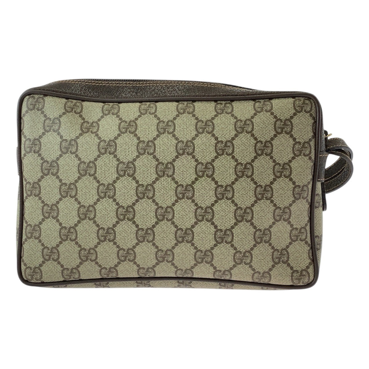16226
GUCCI グッチ オールドグッチ ベージュ ブラウン ゴールド金具 GGスプリームキャンバス / レザー 5601 052 セカンドバッグ クラッチバッグ  メンズ