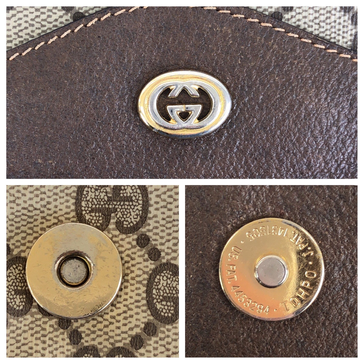 16229
GUCCI グッチ ヴィンテージ オールドグッチ ブラウン ベージュ ゴールド金具 GGスプリームキャンバス / レザー 89 02075 クラッチバッグ セカンドバッグ  メンズ AB16