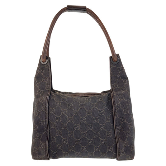 16230
GUCCI グッチ ダークブラウン GGキャンバス / レザー 101333 ショルダーバッグ ハンドバッグ  レディース ABP28
