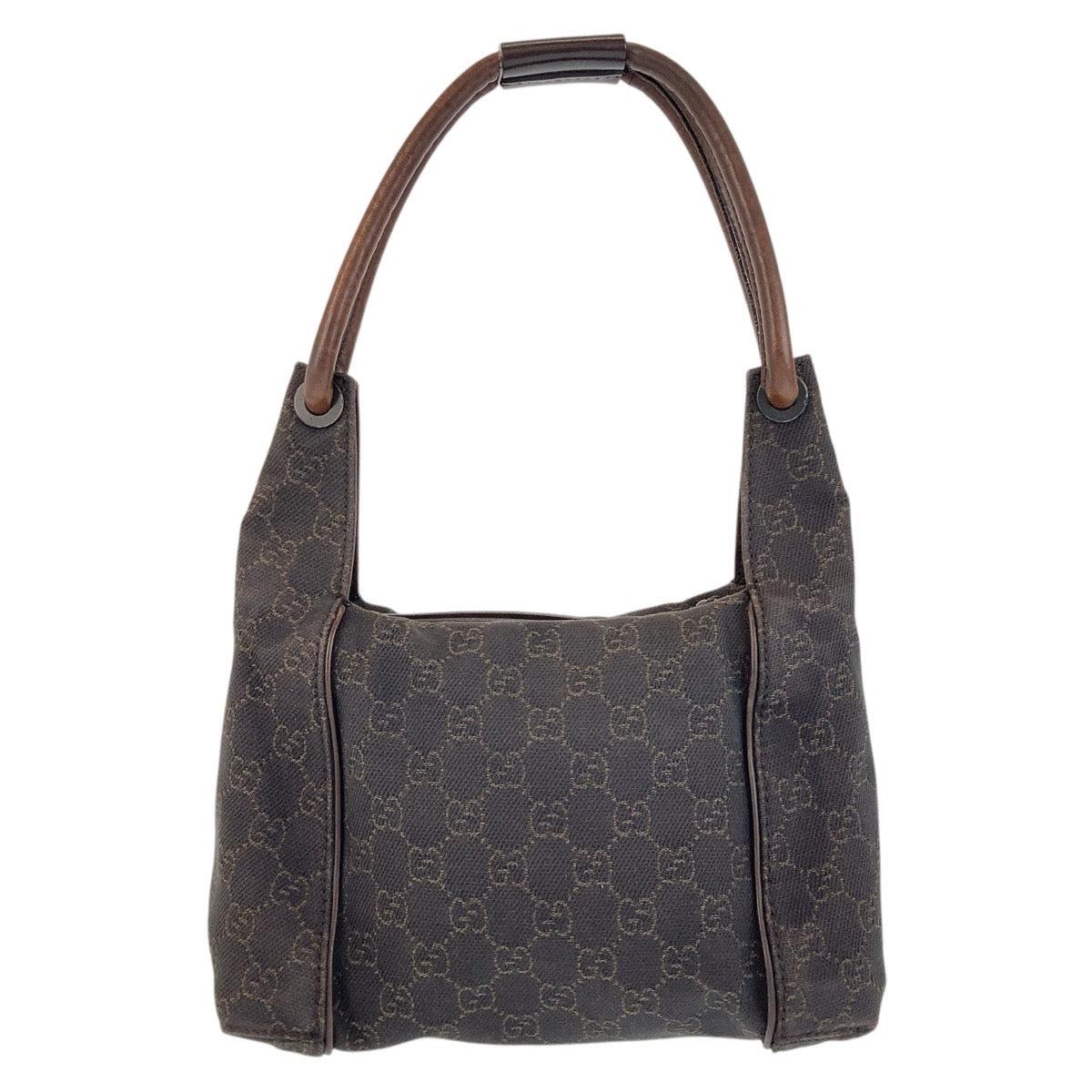 16230
GUCCI グッチ ダークブラウン GGキャンバス / レザー 101333 ショルダーバッグ ハンドバッグ  レディース ABP28