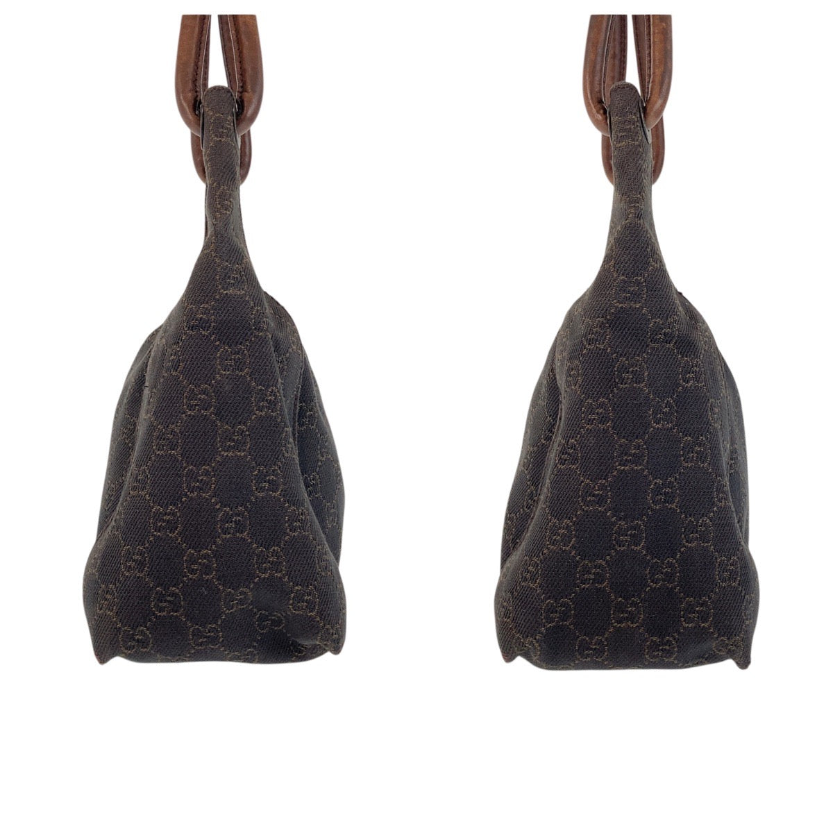 16230
GUCCI グッチ ダークブラウン GGキャンバス / レザー 101333 ショルダーバッグ ハンドバッグ  レディース ABP28