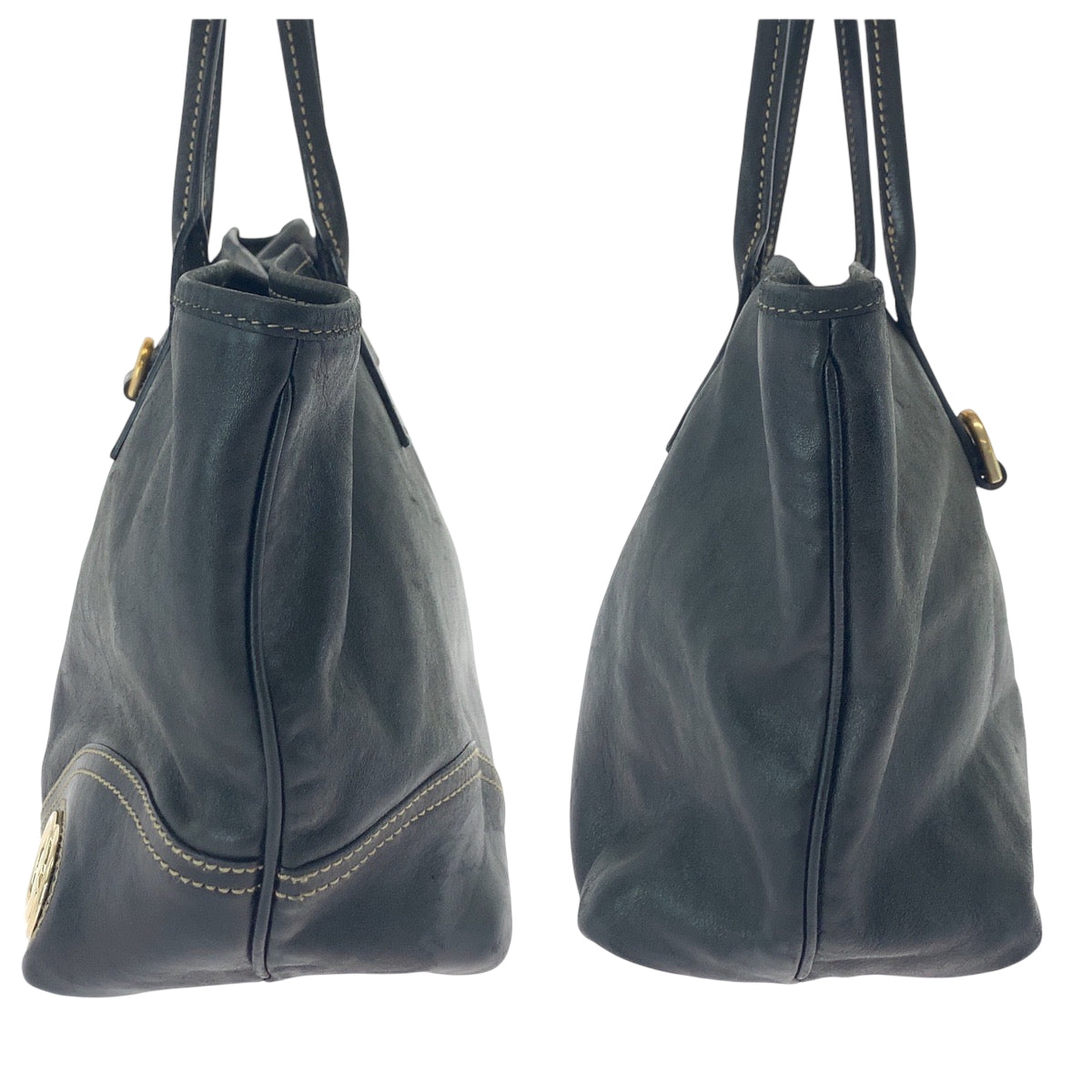 16232
GUCCI グッチ ニューブリット ブラック 黒 ゴールド金具 レザー 169946 トートバッグ ショルダーバッグ  レディース ABP32