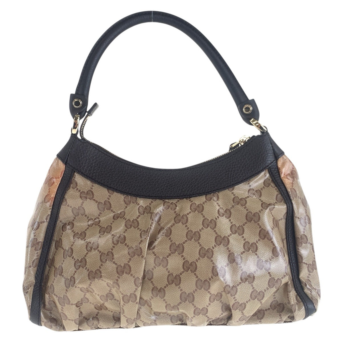 16235
GUCCI グッチ アビー GGクリスタル ベージュ ブラウン ゴールド金具 PVC / レザー 265692 ショルダーバッグ  レディース