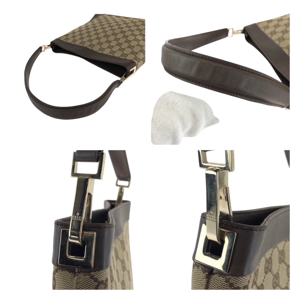 16238
GUCCI グッチ ブラウン ゴールド金具 GGキャンバス 001 4231 ワンショルダーバッグ 肩掛け  レディース ABP39
