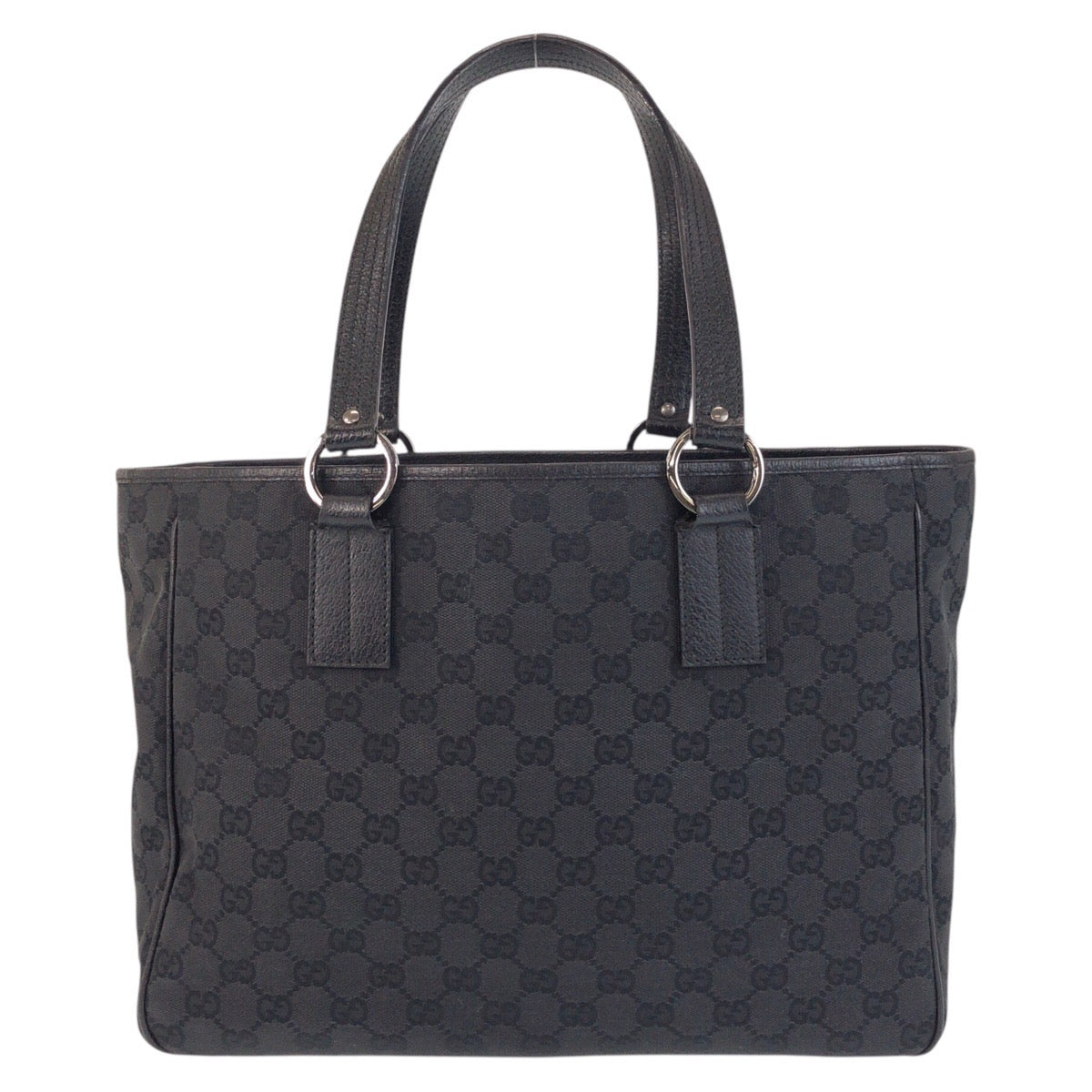 16242
GUCCI グッチ ブラック 黒 GGキャンバス / レザー 113017 トートバッグ ショルダーバッグ  レディース ABP39