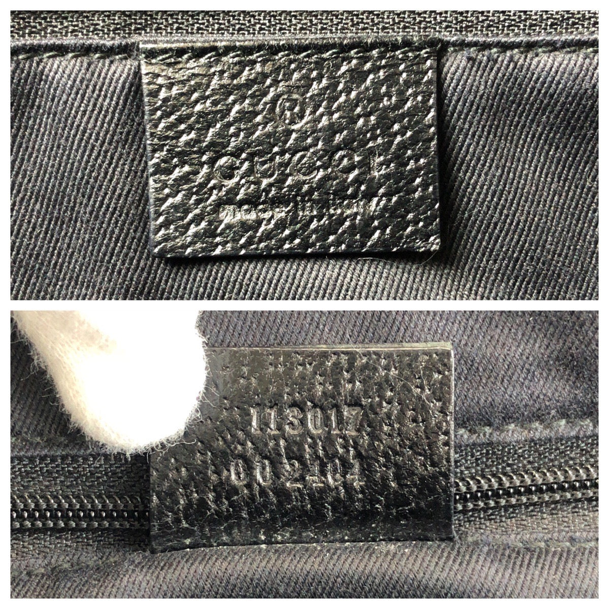 16242
GUCCI グッチ ブラック 黒 GGキャンバス / レザー 113017 トートバッグ ショルダーバッグ  レディース ABP39