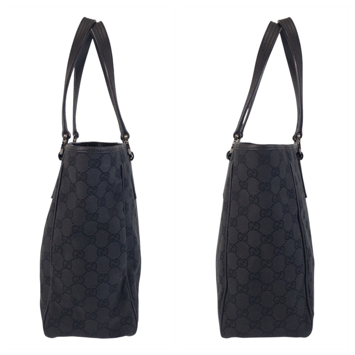 16242
GUCCI グッチ ブラック 黒 GGキャンバス / レザー 113017 トートバッグ ショルダーバッグ  レディース ABP39
