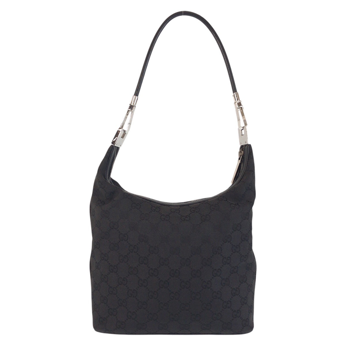 16243
GUCCI グッチ ブラック 黒 GGキャンバス / レザー 01234 ショルダーバッグ  レディース A39