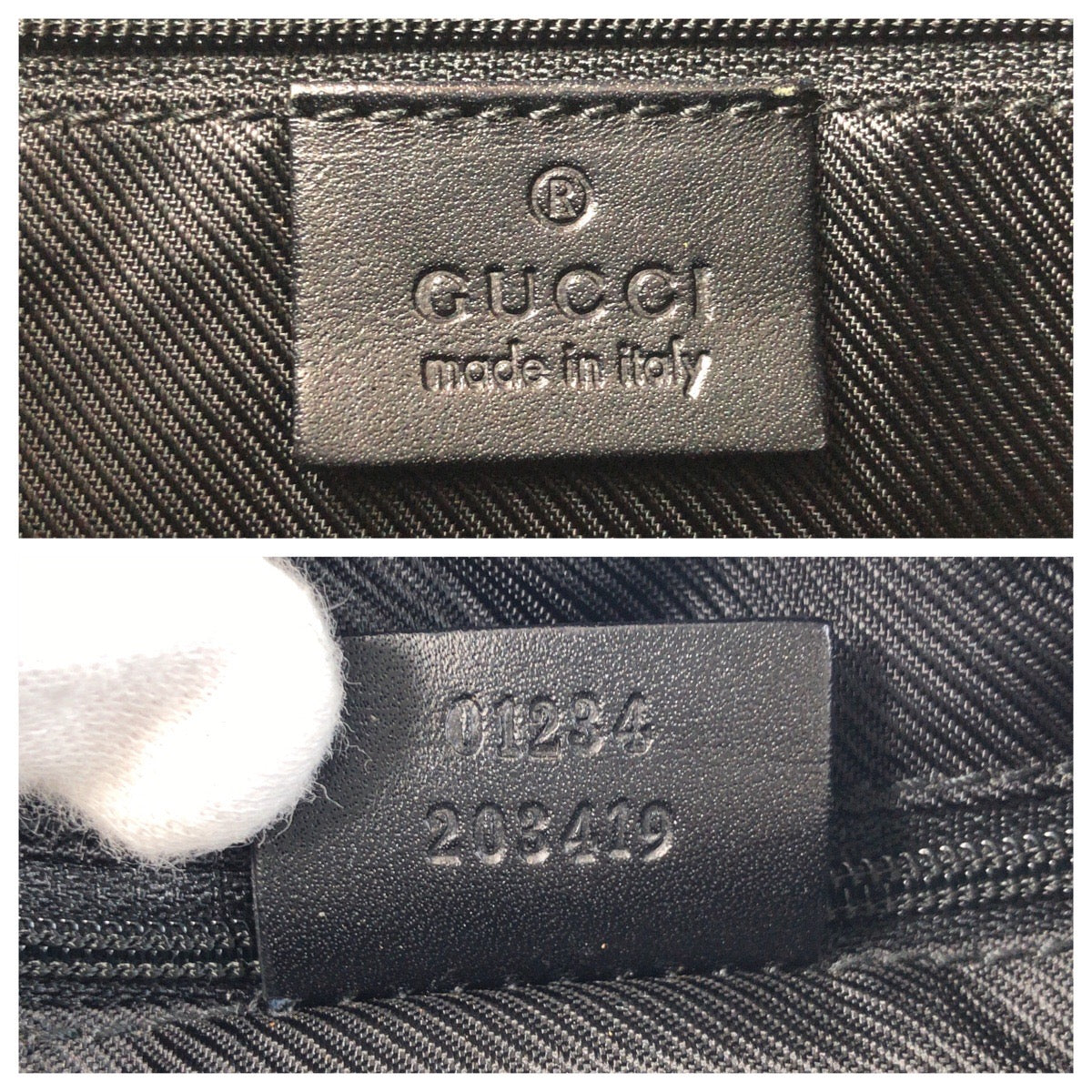 16243
GUCCI グッチ ブラック 黒 GGキャンバス / レザー 01234 ショルダーバッグ  レディース A39