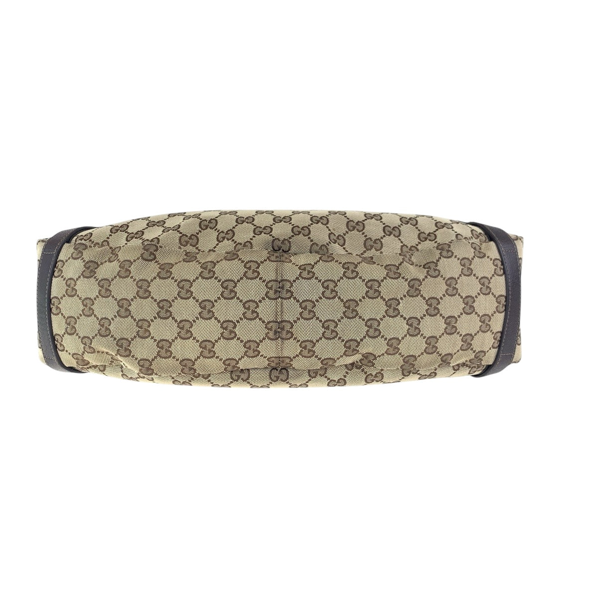 16246
GUCCI グッチ ベージュ ブラウン ゴールド金具 GGキャンバス / レザー 130736 ショルダーバッグ トートバッグ  レディース