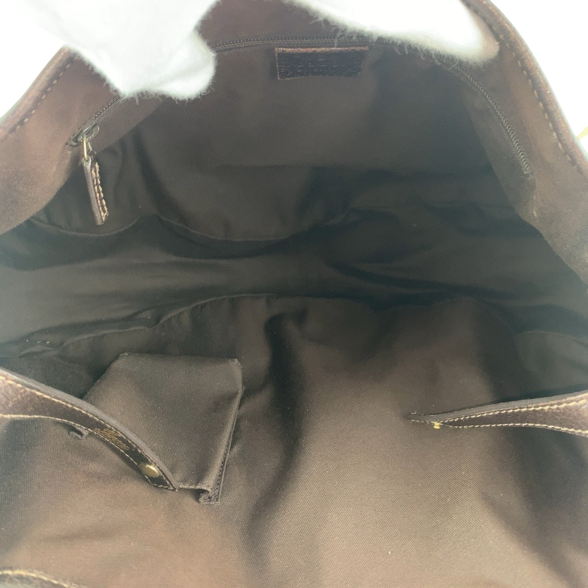 16246
GUCCI グッチ ベージュ ブラウン ゴールド金具 GGキャンバス / レザー 130736 ショルダーバッグ トートバッグ  レディース