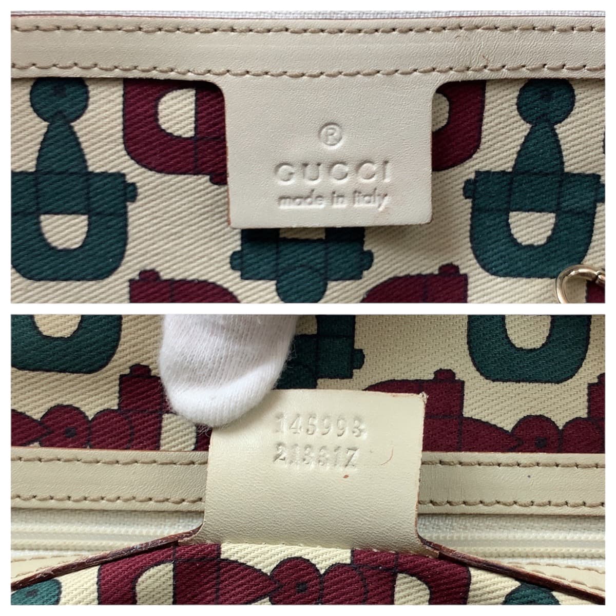 16247
GUCCI グッチ グッチシマ アイボリー ゴールド金具 レザー 145998 トートバッグ ショルダーバッグ  レディース