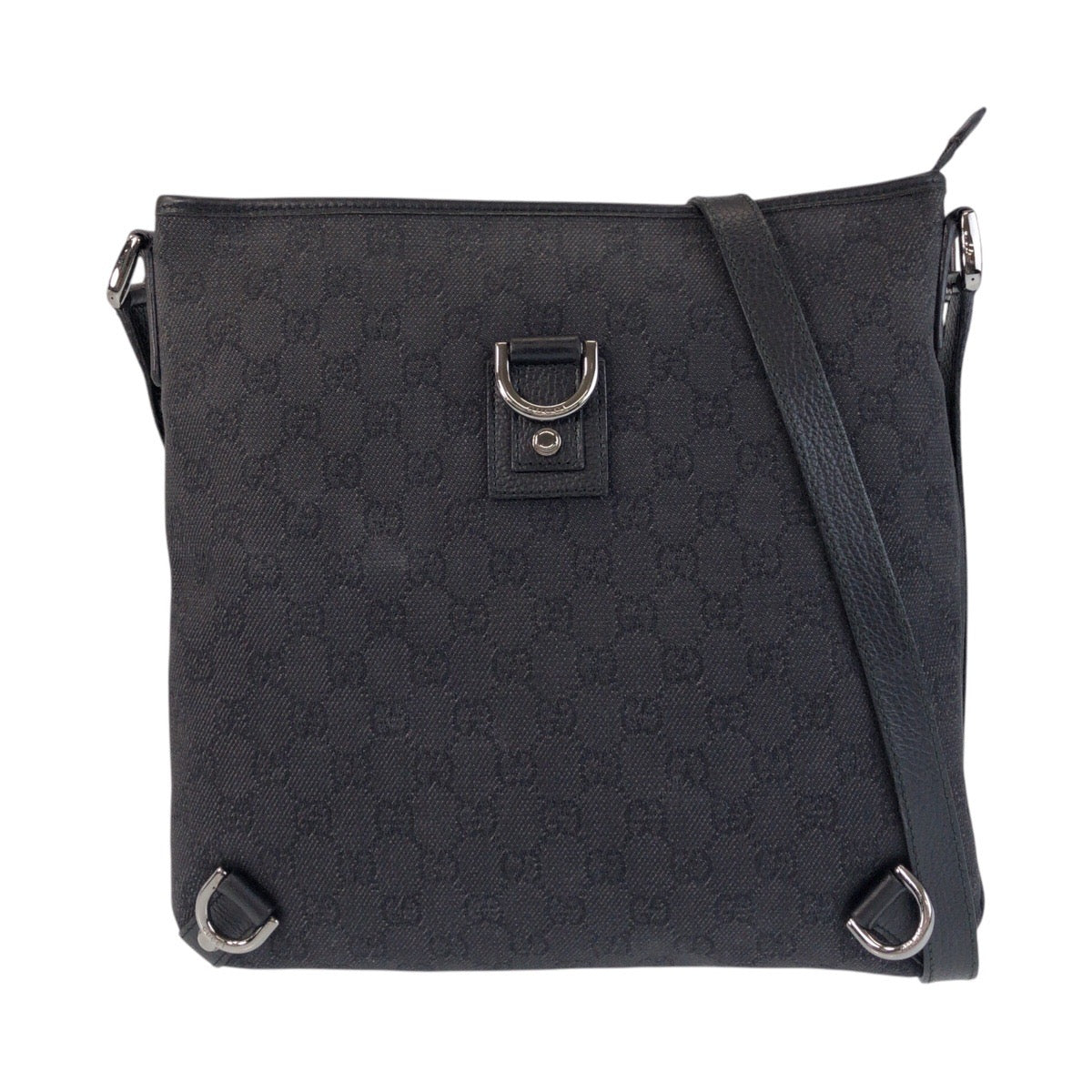 16248
GUCCI グッチ アビー ブラック 黒 シルバー金具 GGキャンバス / レザー 268642 ショルダーバッグ メッセンジャーバッグ レディース A48