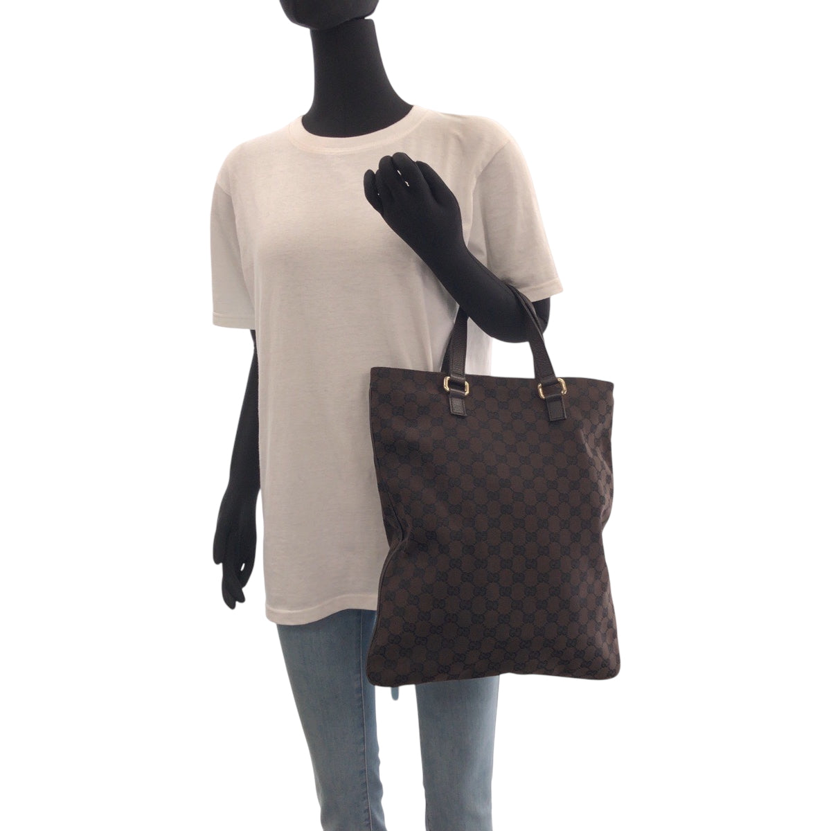 16249
GUCCI グッチ ブラウン ゴールド金具 GGキャンバス 272347 トートバッグ ハンドバッグ  メンズ ABP41