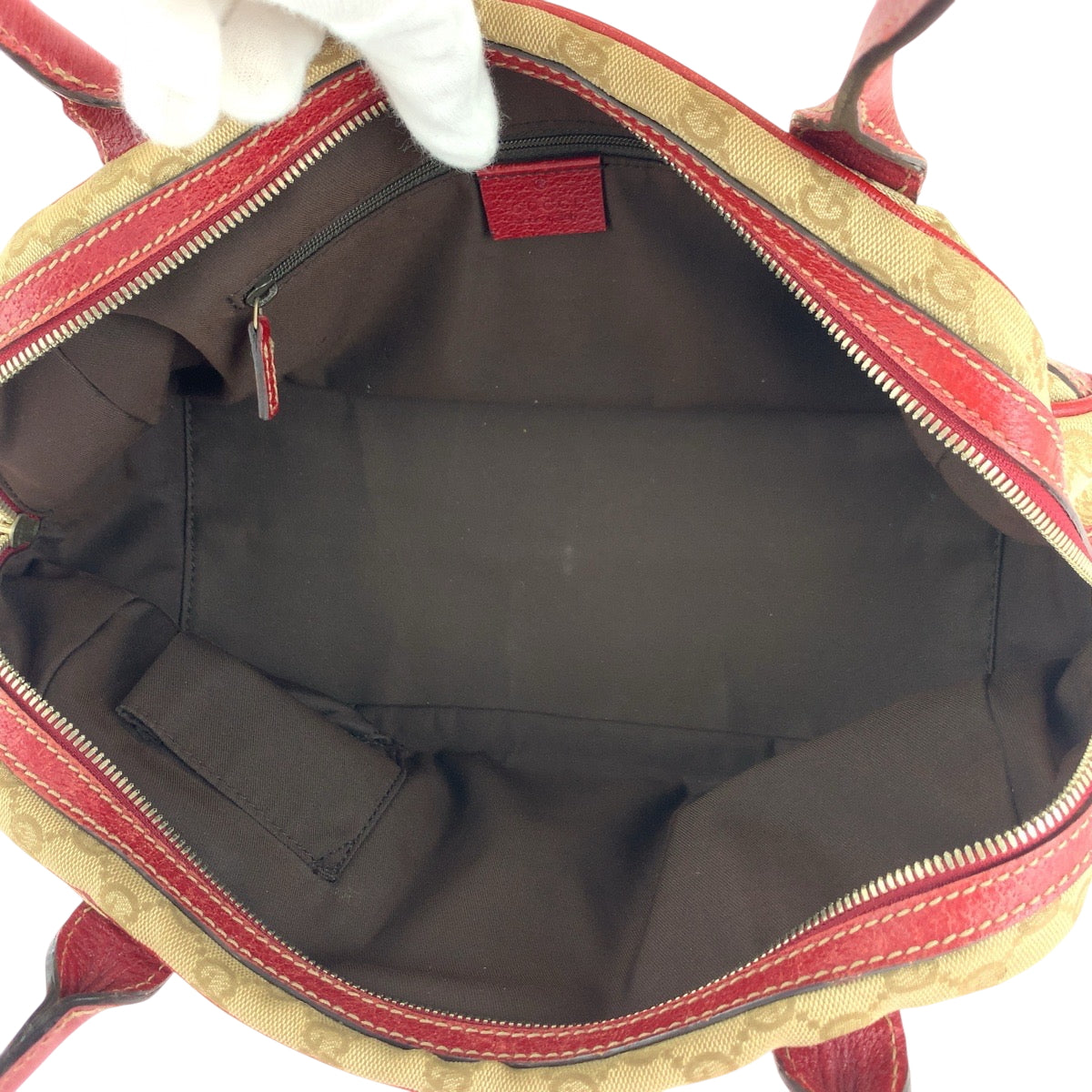 16250
GUCCI グッチ プリンシー シェリーリボン ベージュ レッド ゴールド金具 GGキャンバス 161720 ハンドバッグ ミニボストンバッグ  レディース ABP39