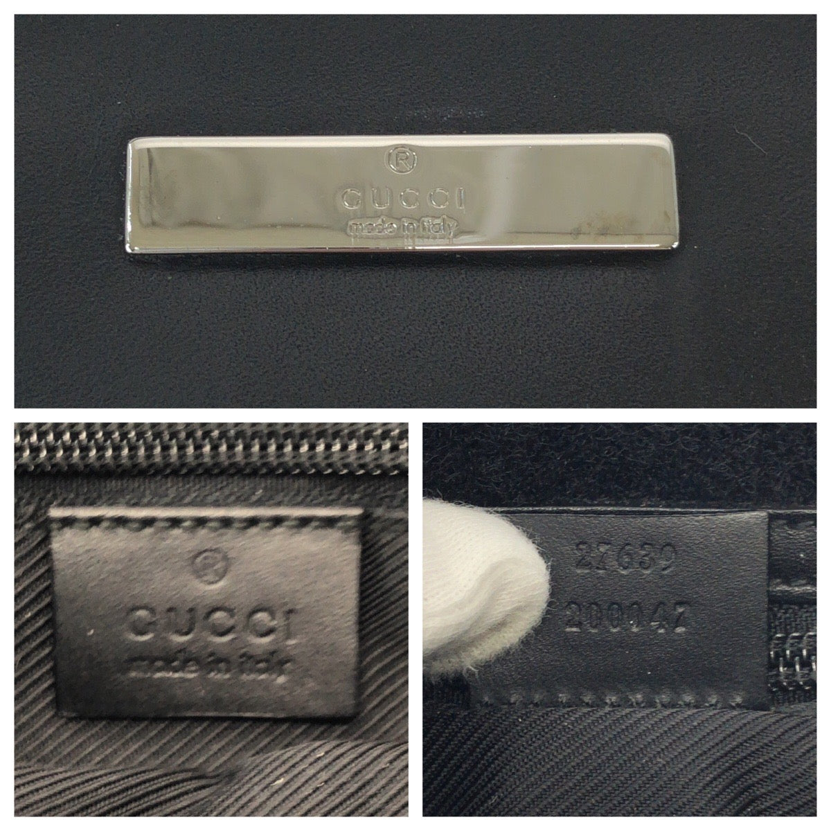 16253
GUCCI グッチ ブラック 黒 シルバー金具 GGキャンバス 27639 ショルダーバッグ サコッシュ  レディース A40