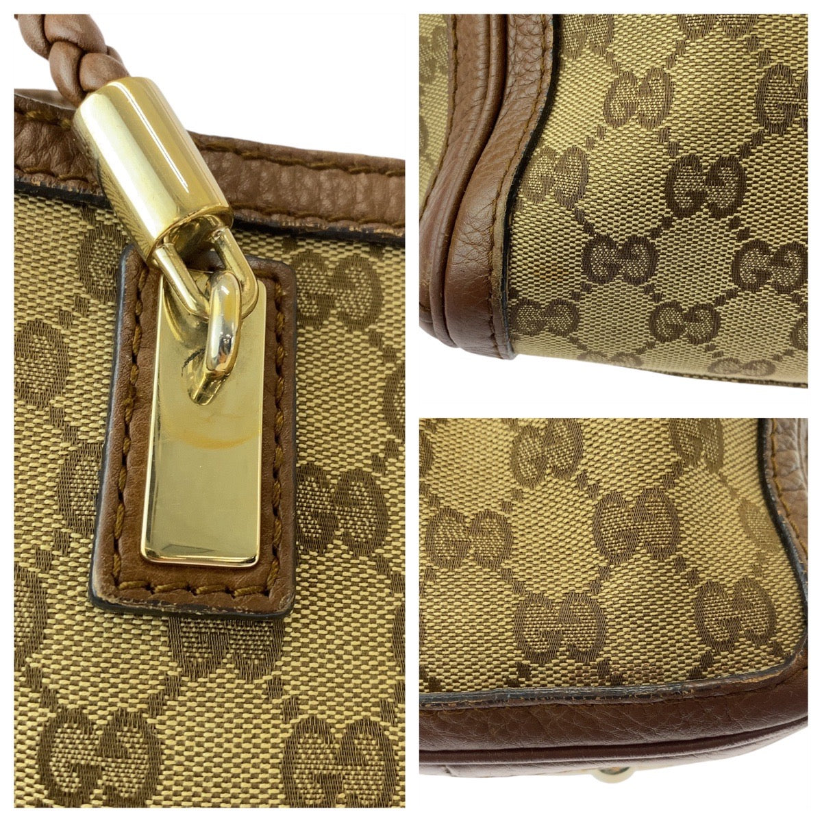 16255
GUCCI グッチ ベラバンブー ベージュ ブラウン ゴールド金具 GGキャンバス / レザー 269945 トートバッグ ショルダーバッグ  レディース