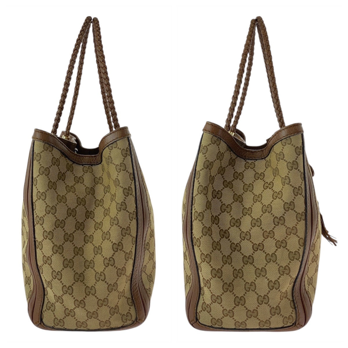 16255
GUCCI グッチ ベラバンブー ベージュ ブラウン ゴールド金具 GGキャンバス / レザー 269945 トートバッグ ショルダーバッグ  レディース