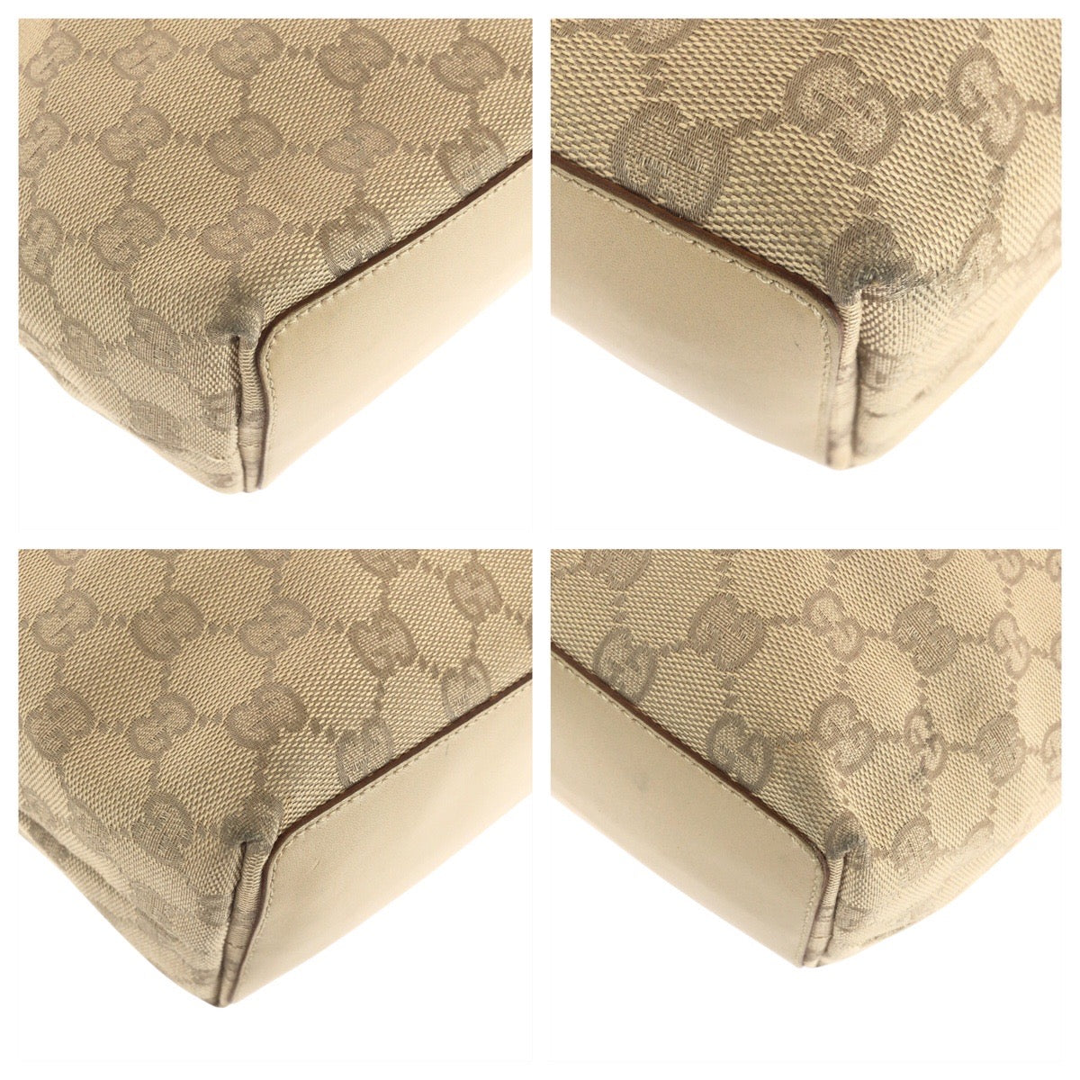 16259
GUCCI グッチ ベージュ ブラウン シルバー金具 GGキャンバス / レザー 31244 トートバッグ ショルダーバッグ  レディース ABP40
