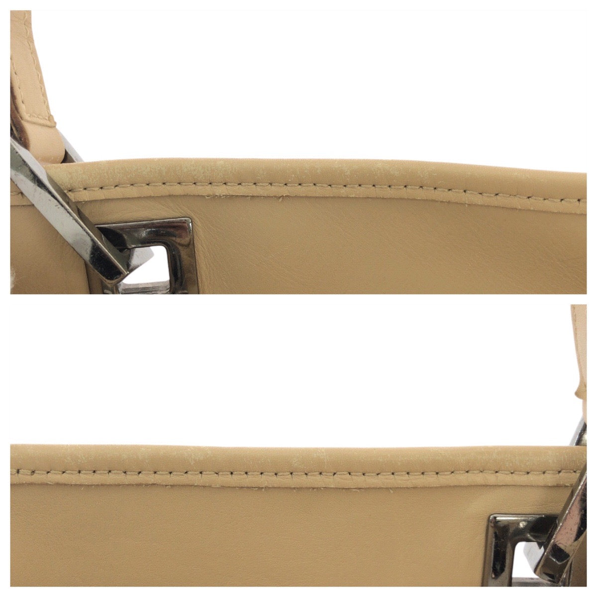 16259
GUCCI グッチ ベージュ ブラウン シルバー金具 GGキャンバス / レザー 31244 トートバッグ ショルダーバッグ  レディース ABP40