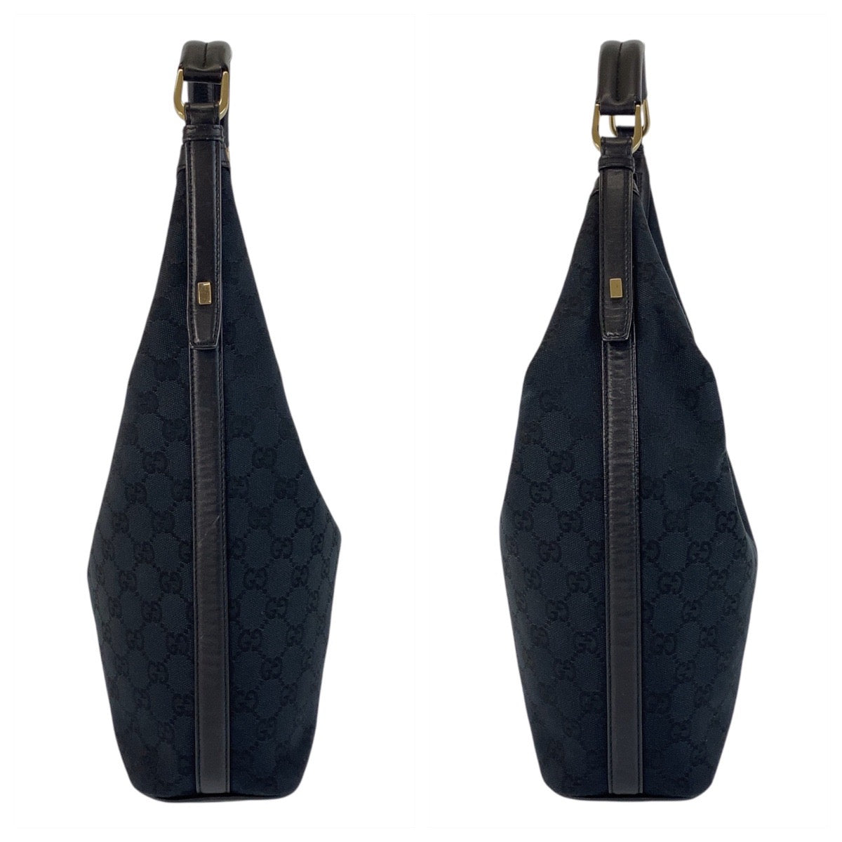 16260
GUCCI グッチ ブラック 黒 ゴールド金具 GGキャンバス / レザー 001 4288 ショルダーバッグ  レディース A45