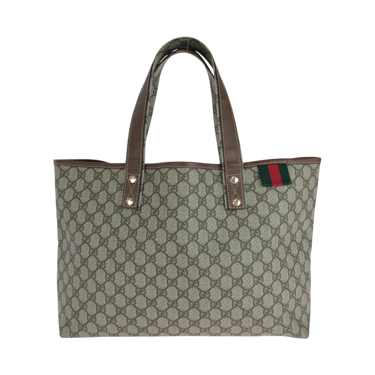 16265
GUCCI グッチ シェリーライン GGプラス ベージュ ブラウン ゴールド金具 GGスプリームキャンバス 211134 トートバッグ ハンドバッグ  レディース