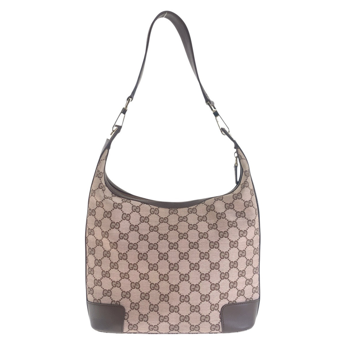 16268
GUCCI グッチ ブラウン ピンクベージュ ゴールド金具 GGキャンバス / レザー 001 4204 ショルダーバッグ  レディース ABP39