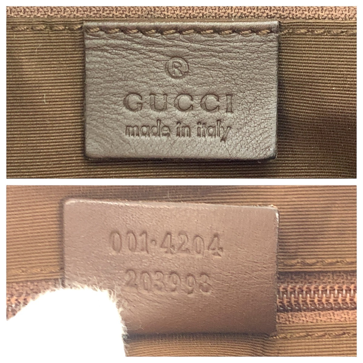 16268
GUCCI グッチ ブラウン ピンクベージュ ゴールド金具 GGキャンバス / レザー 001 4204 ショルダーバッグ  レディース ABP39