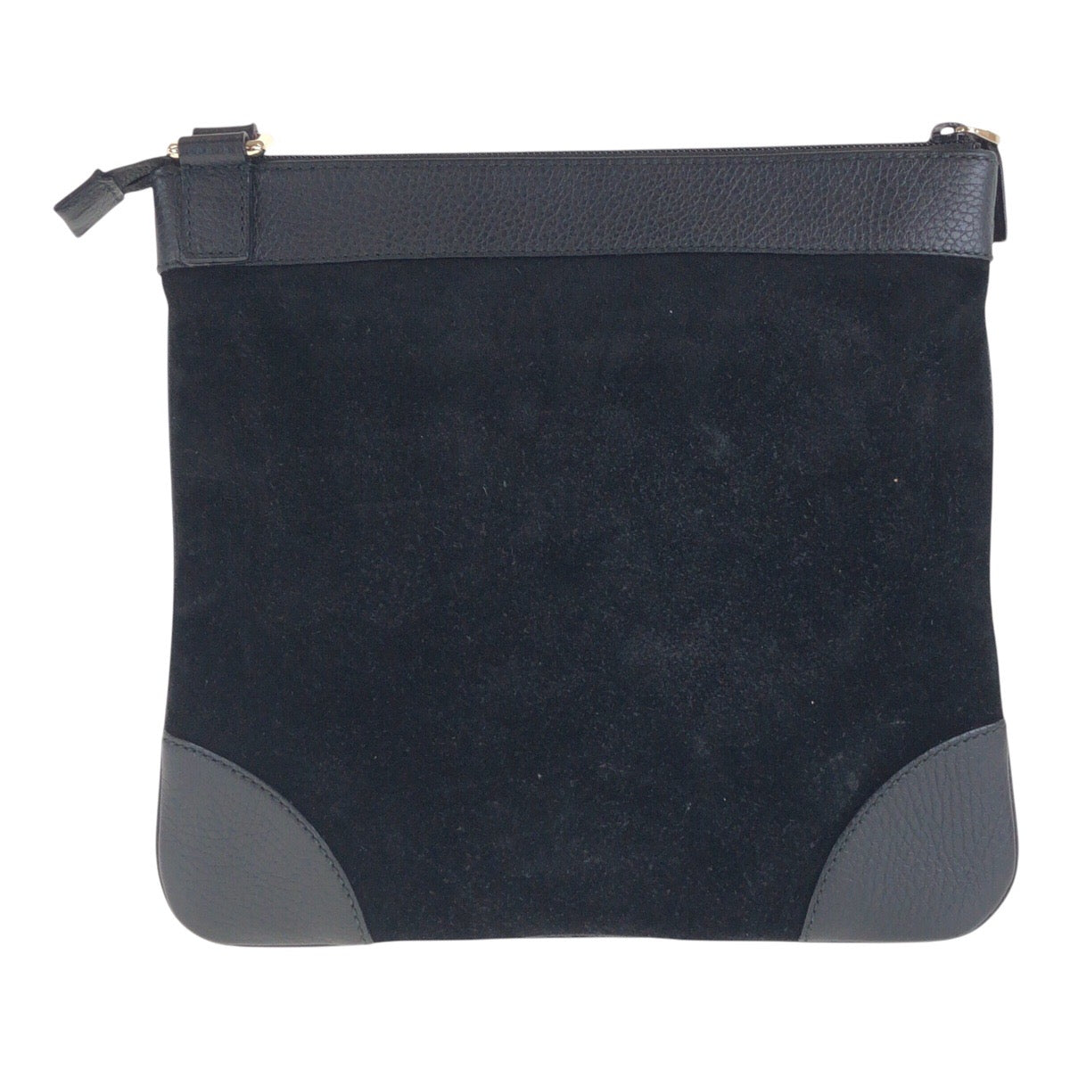 16272
GUCCI グッチ ブラック シルバー金具 スウェード / レザー 272 396 斜め掛け ショルダーバッグ  レディース A46