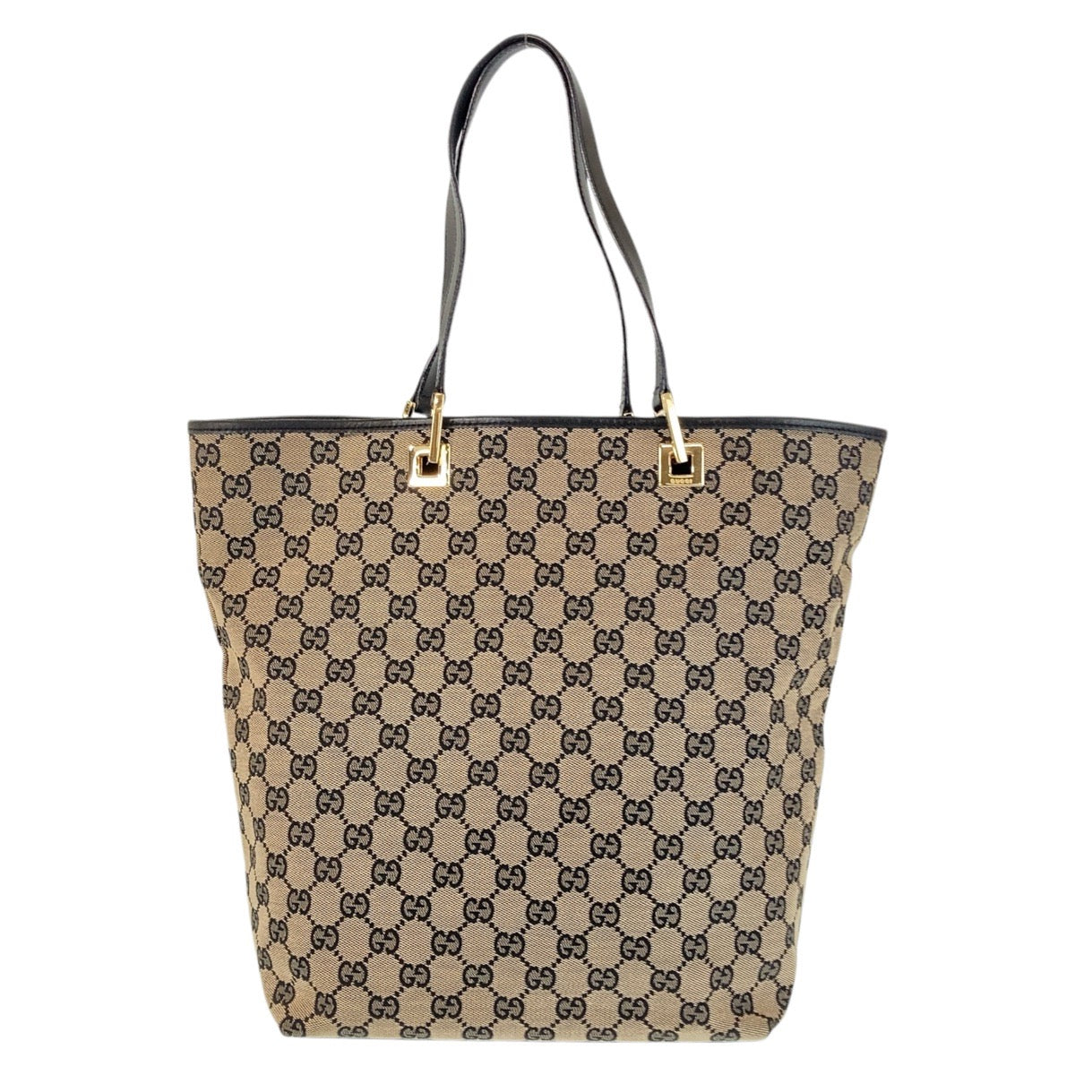 16275
GUCCI グッチ ブラック 黒 ゴールド金具 GGキャンバス / レザー 002 1098 トートバッグ ショルダーバッグ  レディース ABP39