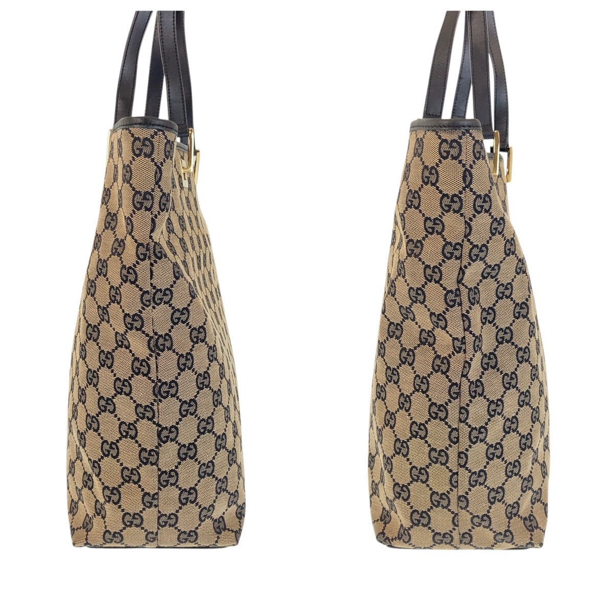 16275
GUCCI グッチ ブラック 黒 ゴールド金具 GGキャンバス / レザー 002 1098 トートバッグ ショルダーバッグ  レディース ABP39
