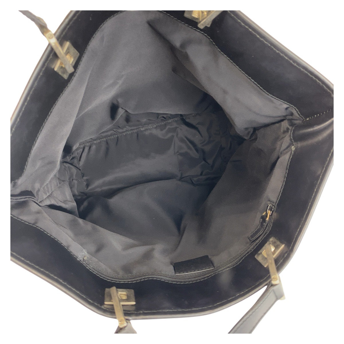 16276
GUCCI グッチ ブラック 黒 シルバー金具 GGキャンバス / レザー 31243 トートバッグ ショルダーバッグ  レディース A40