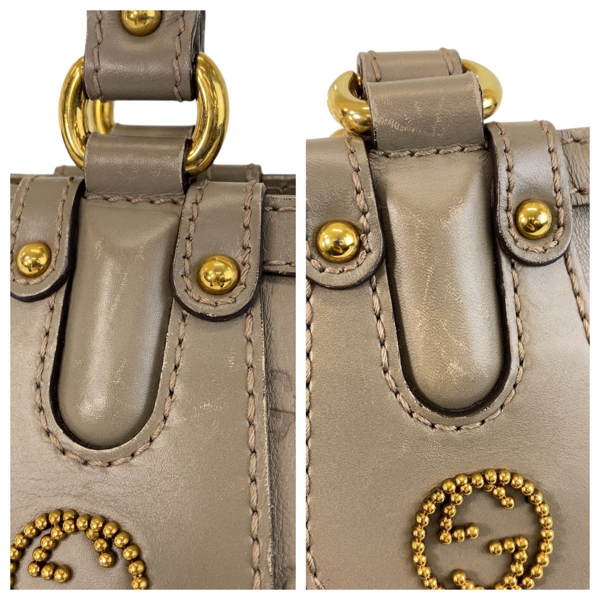 16279
GUCCI グッチ スカーレット グッチシマ グレージュ ゴールド金具 レザー 269953 トートバッグ ショルダーバッグ  レディース ABP50