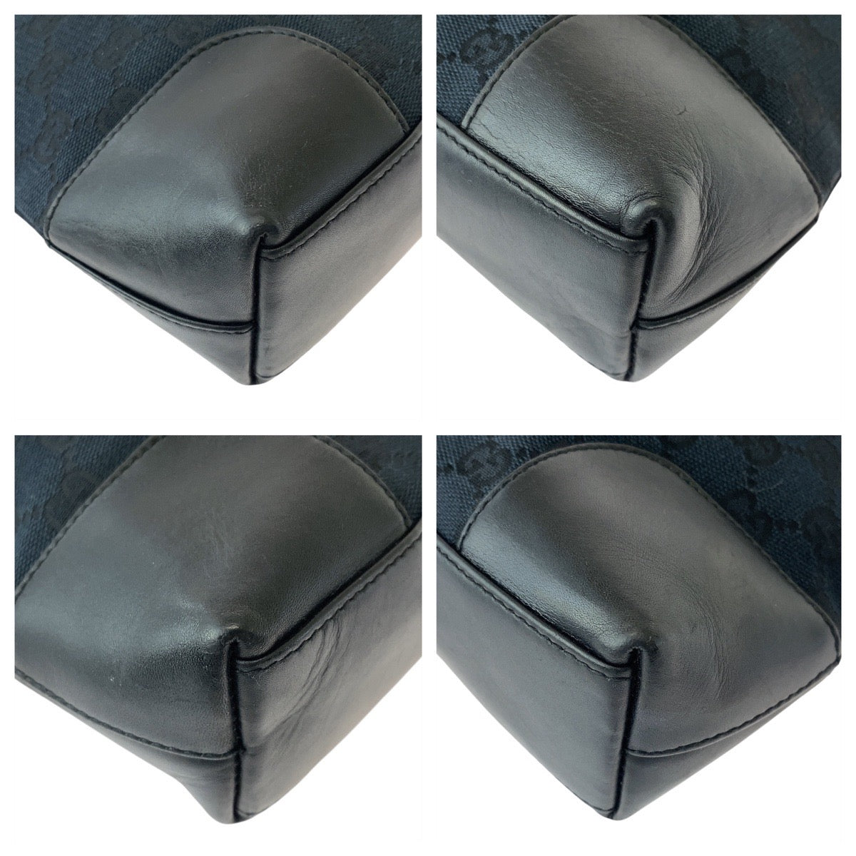 16280
GUCCI グッチ ブラック 黒 ゴールド金具 GGキャンバス / レザー 33900 ショルダーバッグ  レディース ABP40