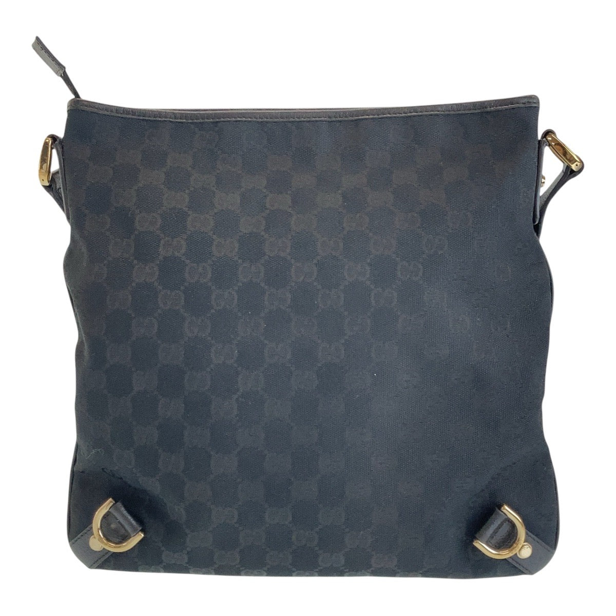 16283
GUCCI グッチ アビー ブラック 黒 ゴールド金具 GGキャンバス / レザー 131326 ショルダーバッグ ポシェット  レディース AB35