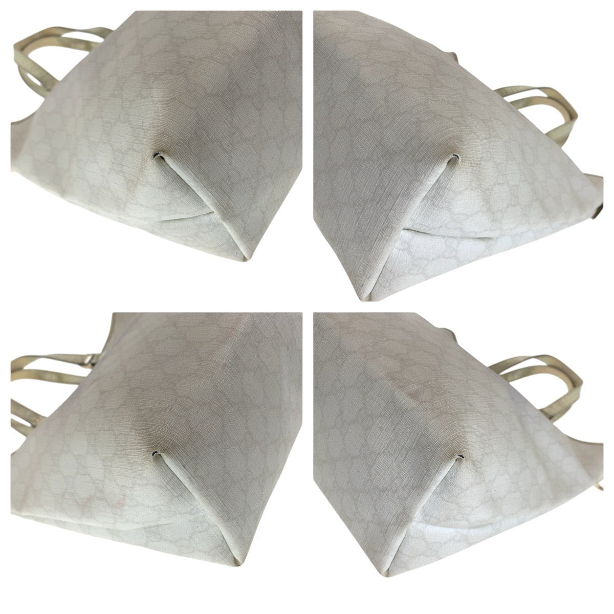 16284
GUCCI グッチ ホワイト ゴールド GGスプリームキャンバス / エナメル 189896 トートバッグ ショルダーバッグ  レディース AB20