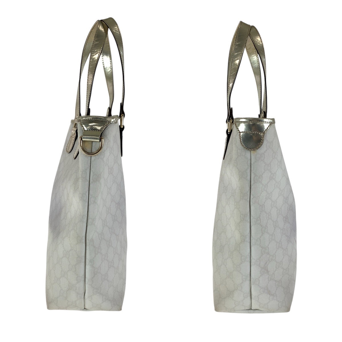 16284
GUCCI グッチ ホワイト ゴールド GGスプリームキャンバス / エナメル 189896 トートバッグ ショルダーバッグ  レディース AB20