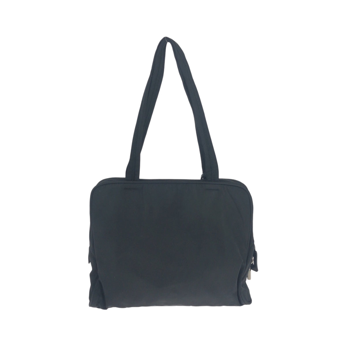 16285
PRADA プラダ テスート 三角ロゴプレート ブラック 黒 シルバー金具 ナイロン トートバッグ ショルダーバッグ  レディース AB30