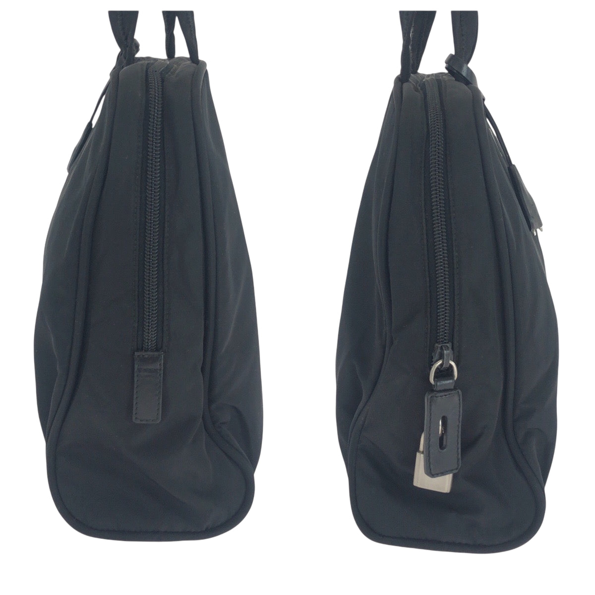 16285
PRADA プラダ テスート 三角ロゴプレート ブラック 黒 シルバー金具 ナイロン トートバッグ ショルダーバッグ  レディース AB30