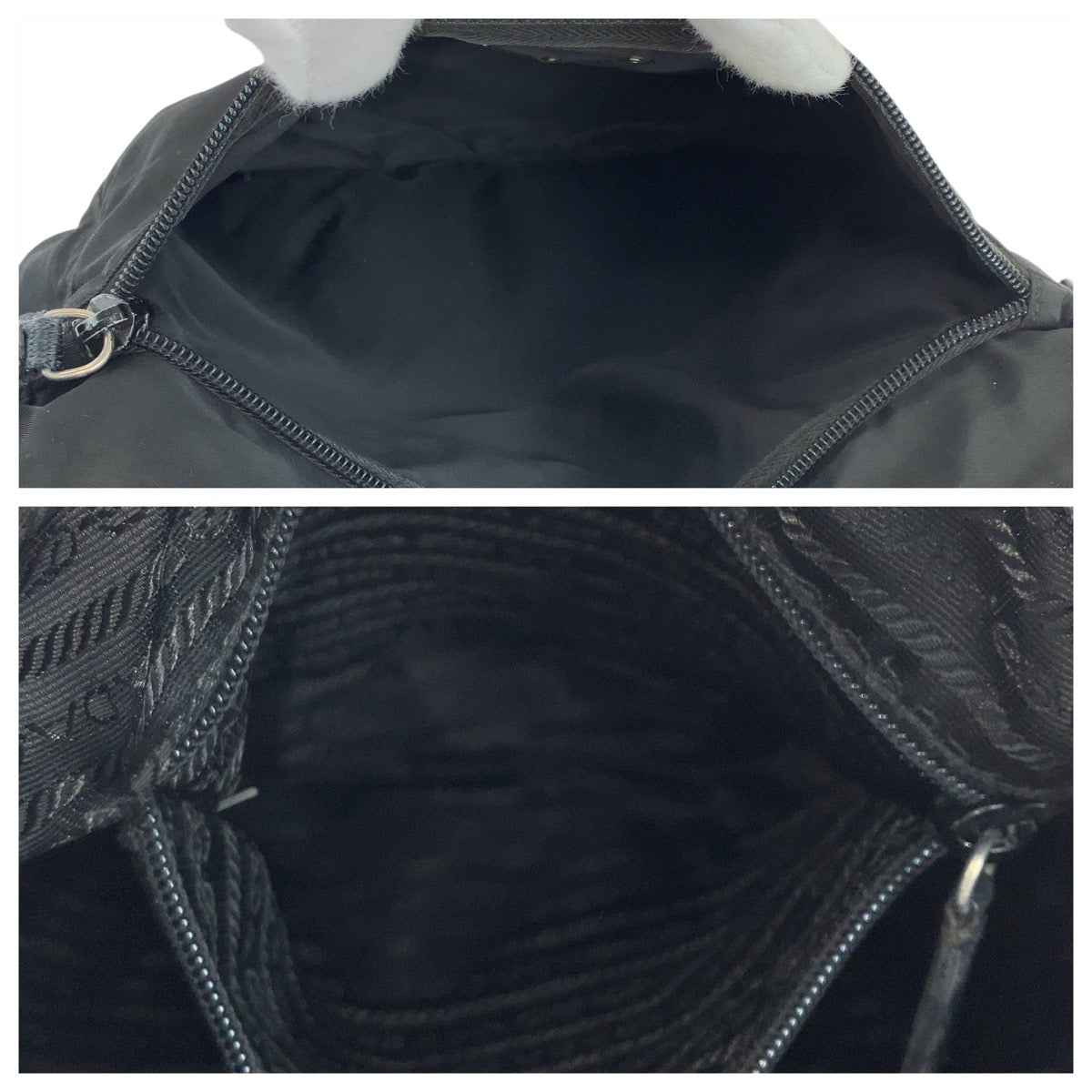 16287
PRADA プラダ テスート 三角ロゴプレート ブラック 黒 シルバー金具 ナイロン ショルダーバッグ ポシェット  レディース