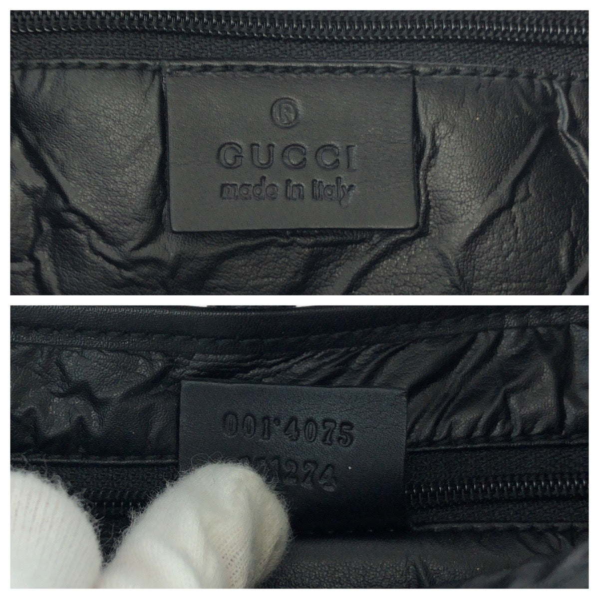 16288
GUCCI グッチ ジャッキー ブラック 黒 ベージュ シルバー金具 GGキャンバス 001 4075 ショルダーバッグ ハンドバッグ  レディース ABP33