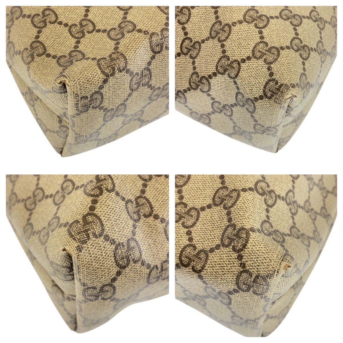 16289
GUCCI グッチ ヴィンテージ オールドグッチ シェリーライン ベージュ ゴールド金具 GGスプリームキャンバス 39 02 003 トートバッグ 男女兼用  レディース AB14