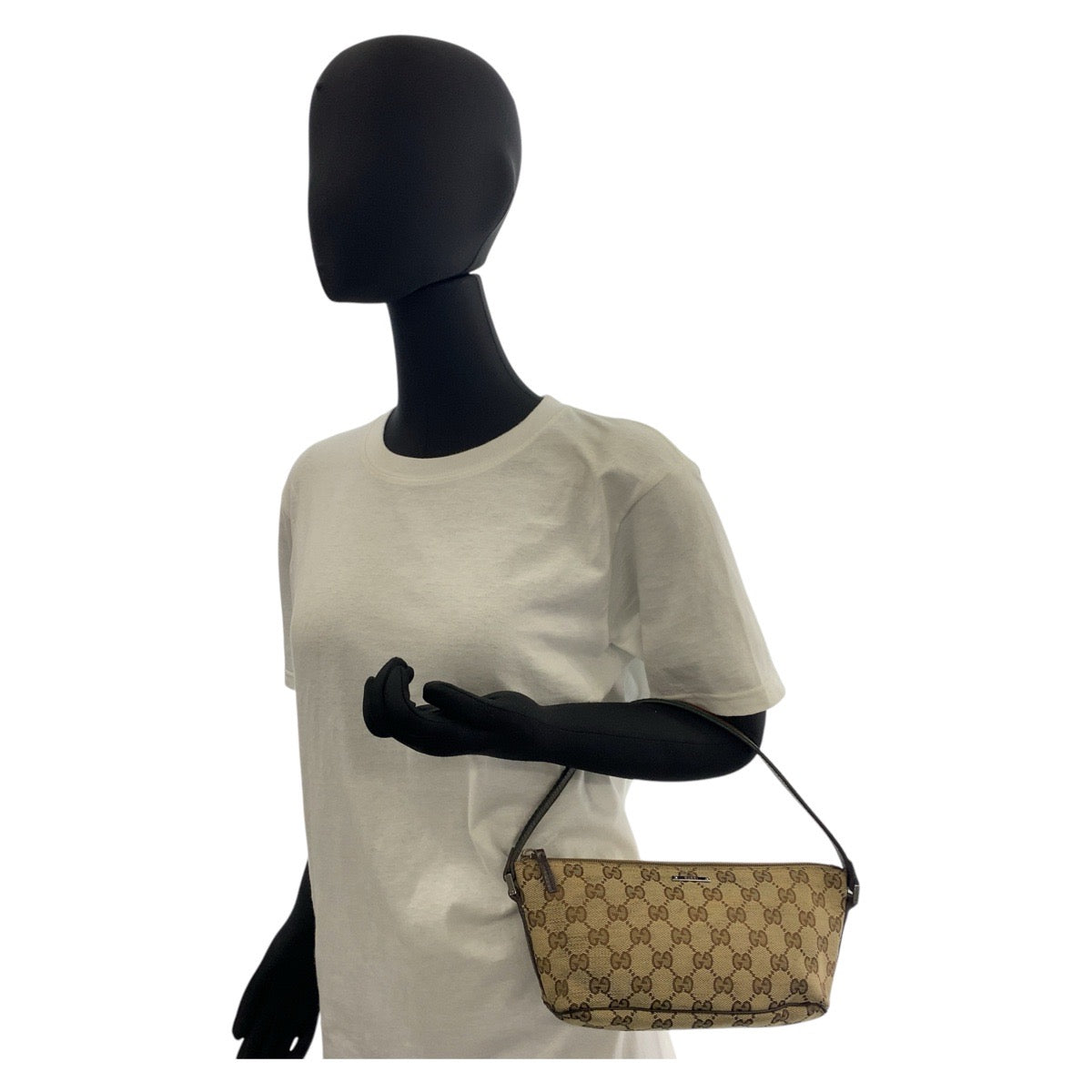 16293
GUCCI グッチ シェリーライン ベージュ ブラウン GGキャンバス / レザー 141809 ハンドバッグ アクセサリーポーチ  レディース ABP33